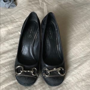Black Coach wedges